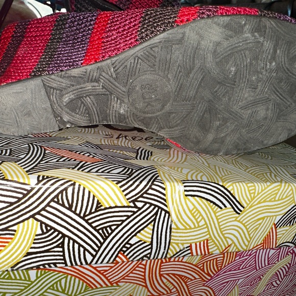 Woven/crochet Mary Jane style wedges - Picture 2 of 3